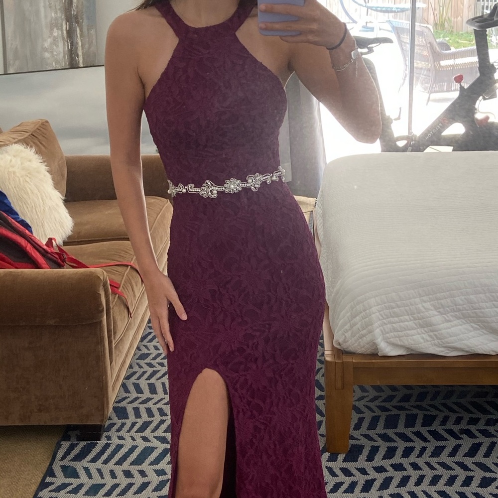 Slit leg Prom Dress